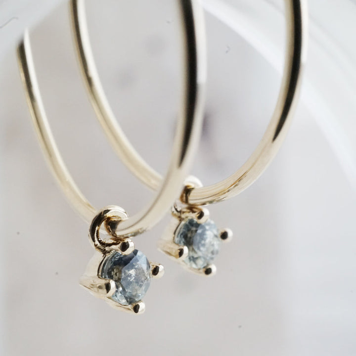 Tiny Birthstone Hoops