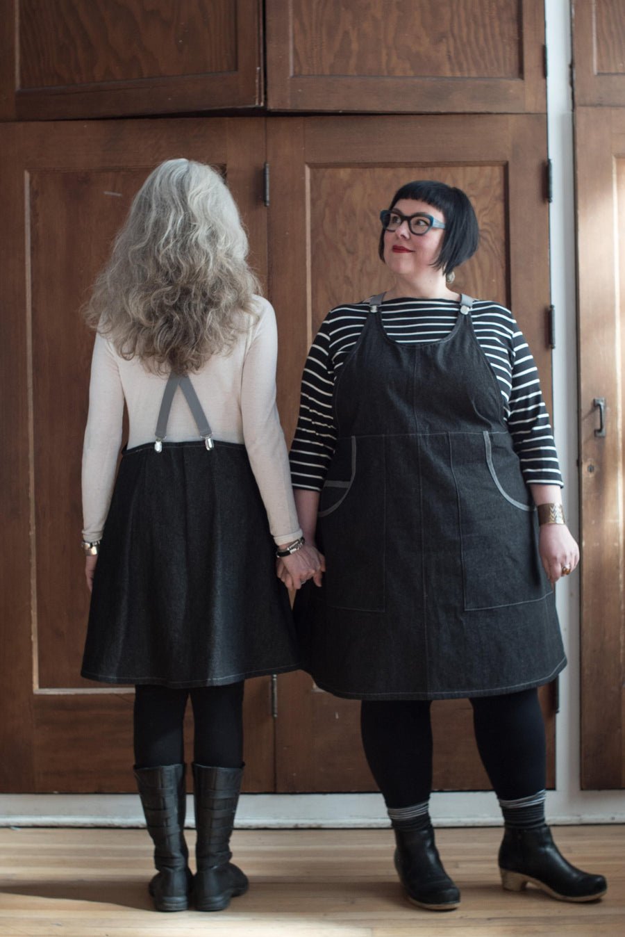 Black Denim Suspender Dress Altar PDX Black Denim Suspender Dress Altar PDX