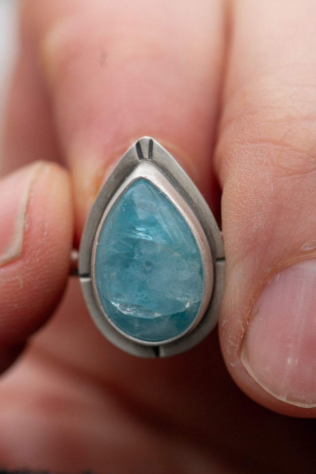 BOLD BLUE AQUAMARINE RING