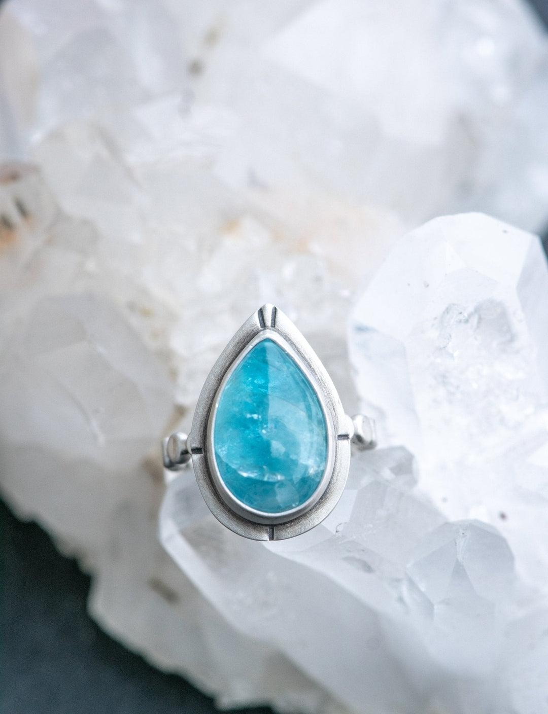BOLD BLUE AQUAMARINE RING