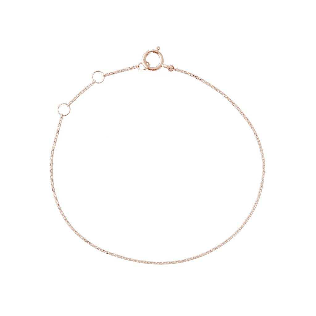 Whisper Thin Chain Bracelet, 14k Gold