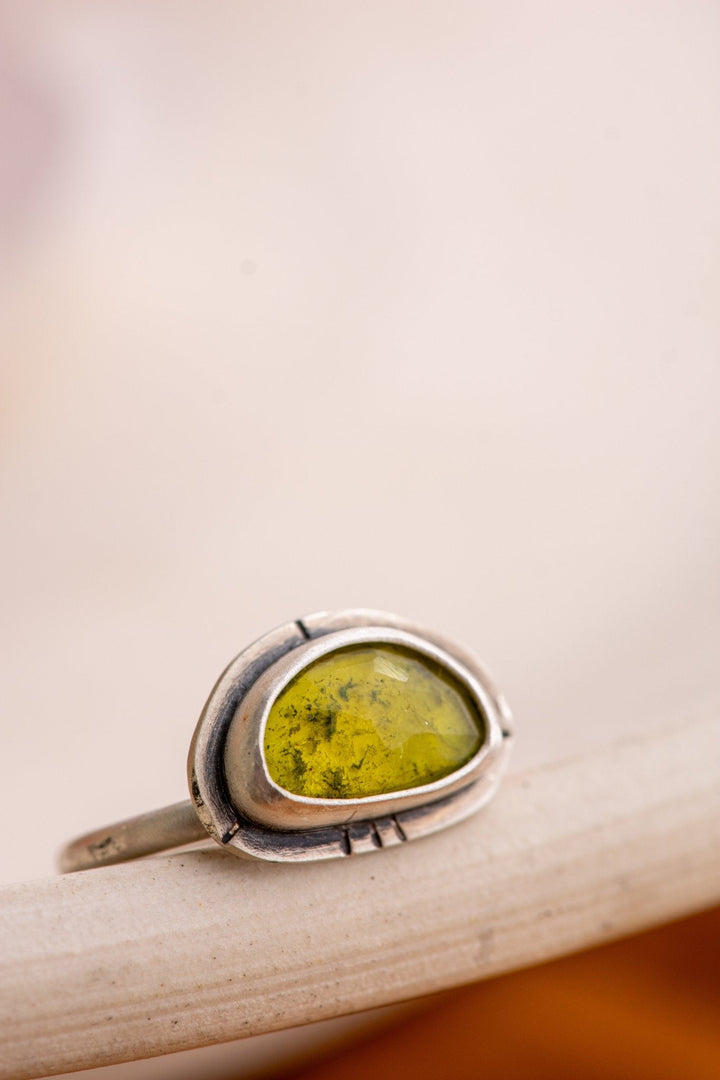 BRIGHT OLIVE TOURMALINE RING