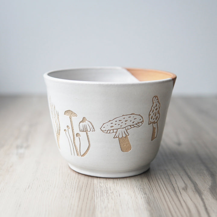 Mushroom Bowl, Farmhouse Style Handmade Pottery