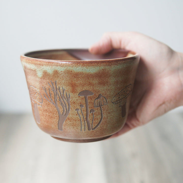 Mushroom Bowl, Farmhouse Style Handmade Pottery