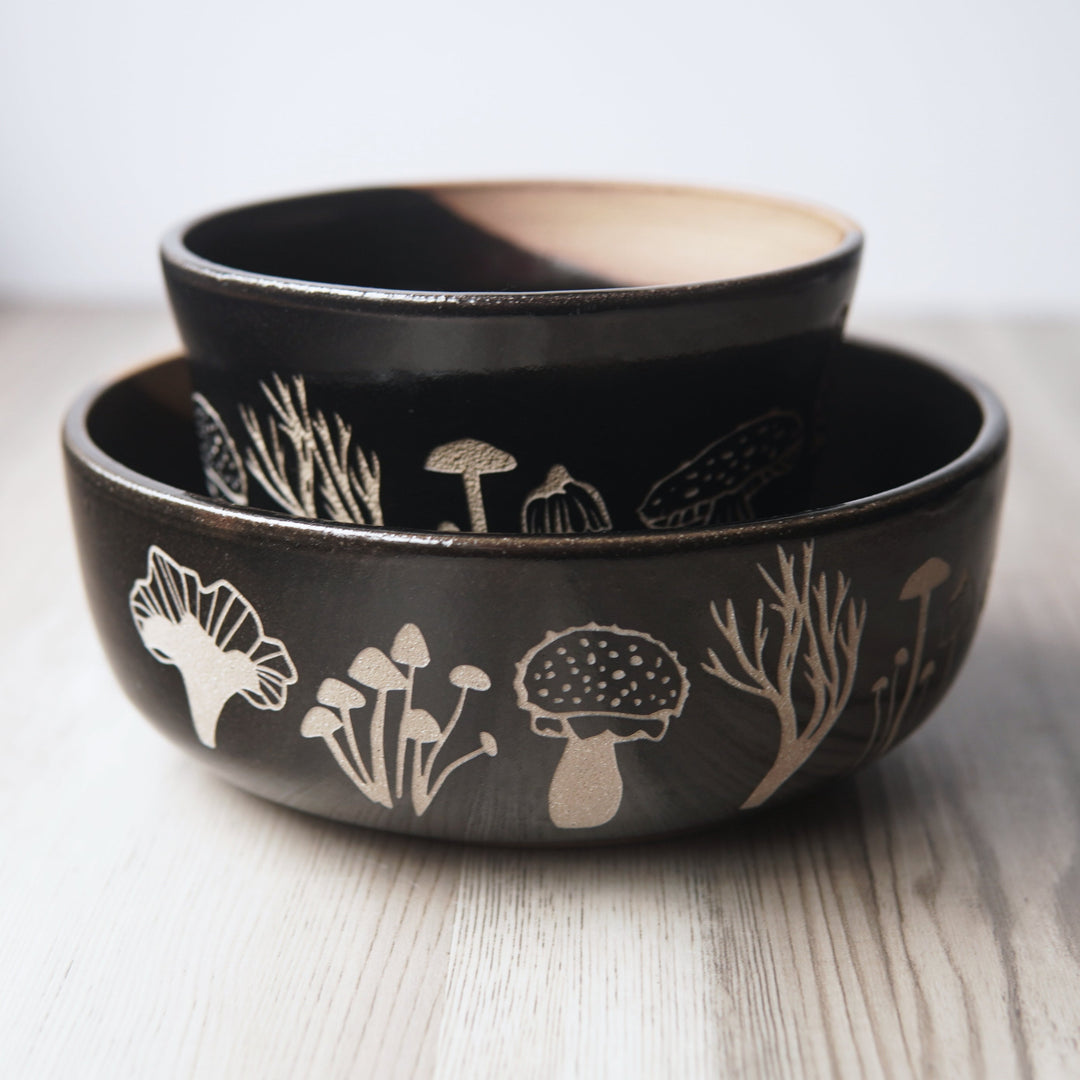 Mushroom Bowl, Farmhouse Style Handmade Pottery