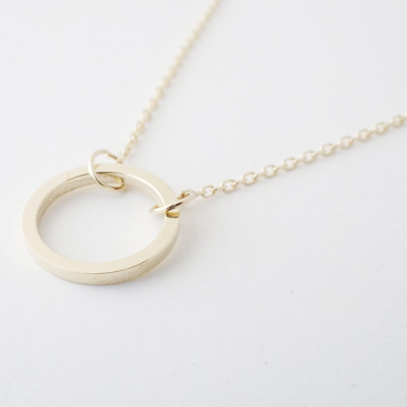 Mini Orbit Necklace, 14k Gold