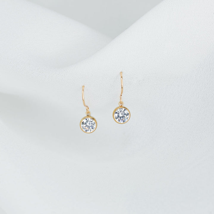 Collette Solitaire Drop Earrings