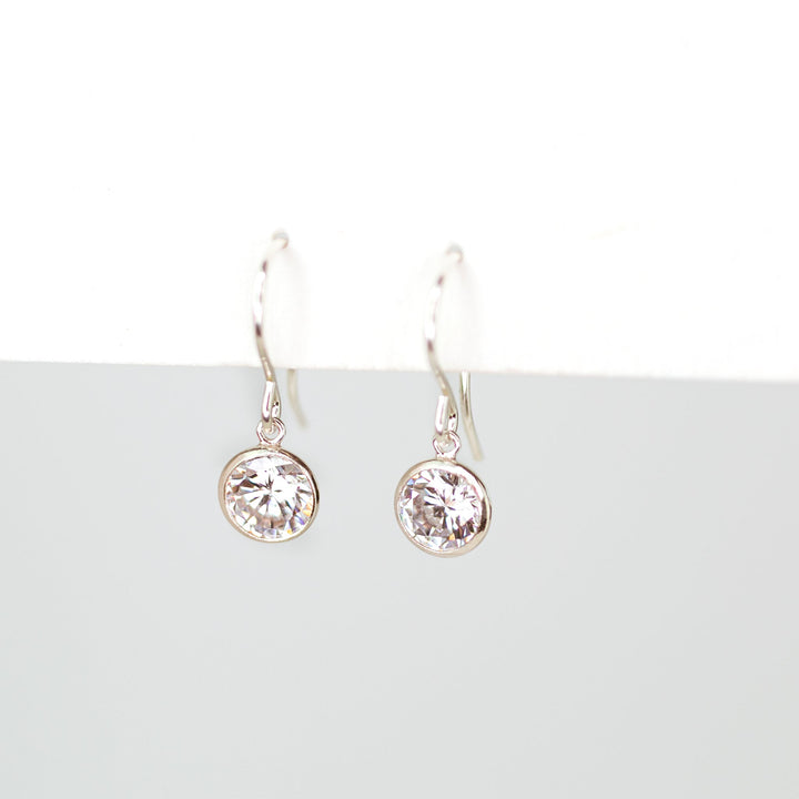 Collette Solitaire Drop Earrings