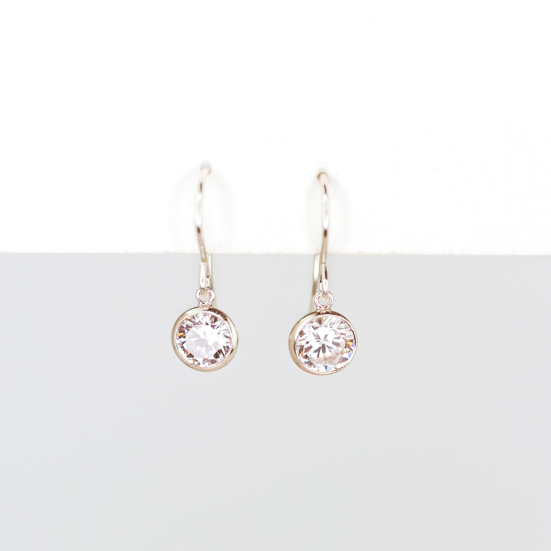 Collette Solitaire Drop Earrings