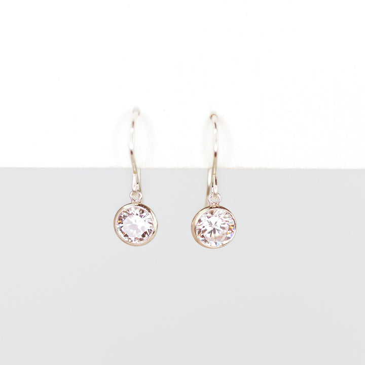 Collette Solitaire Drop Earrings