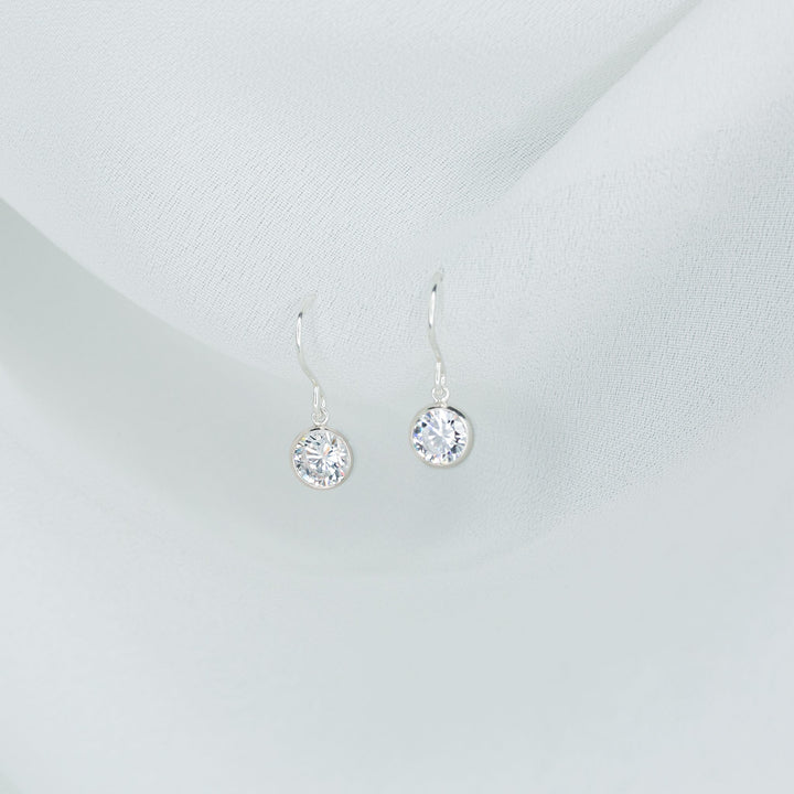 Collette Solitaire Drop Earrings