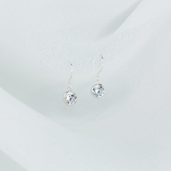 Collette Solitaire Drop Earrings