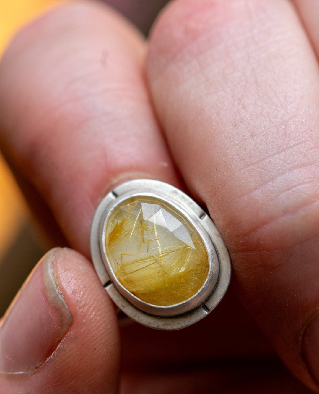 CORONA RUTILATED QUARTZ RING