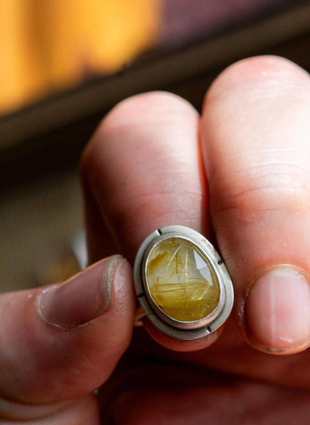 CORONA RUTILATED QUARTZ RING