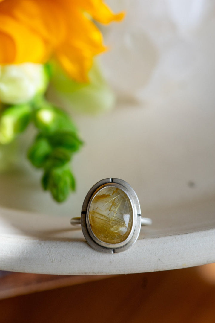 CORONA RUTILATED QUARTZ RING