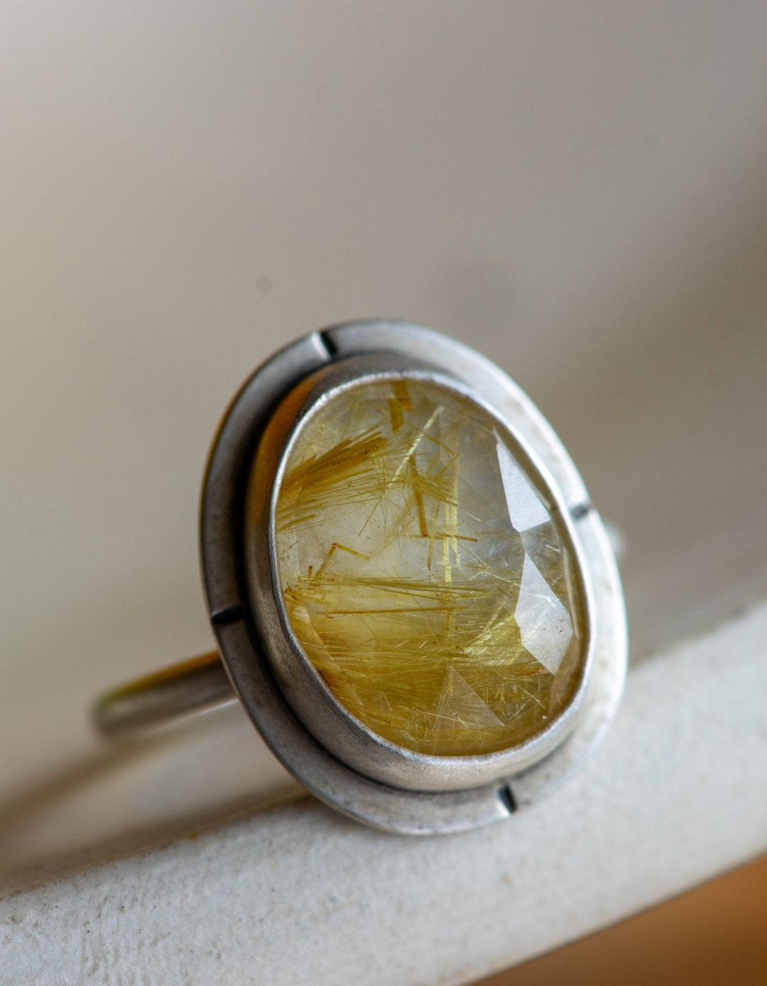 CORONA RUTILATED QUARTZ RING