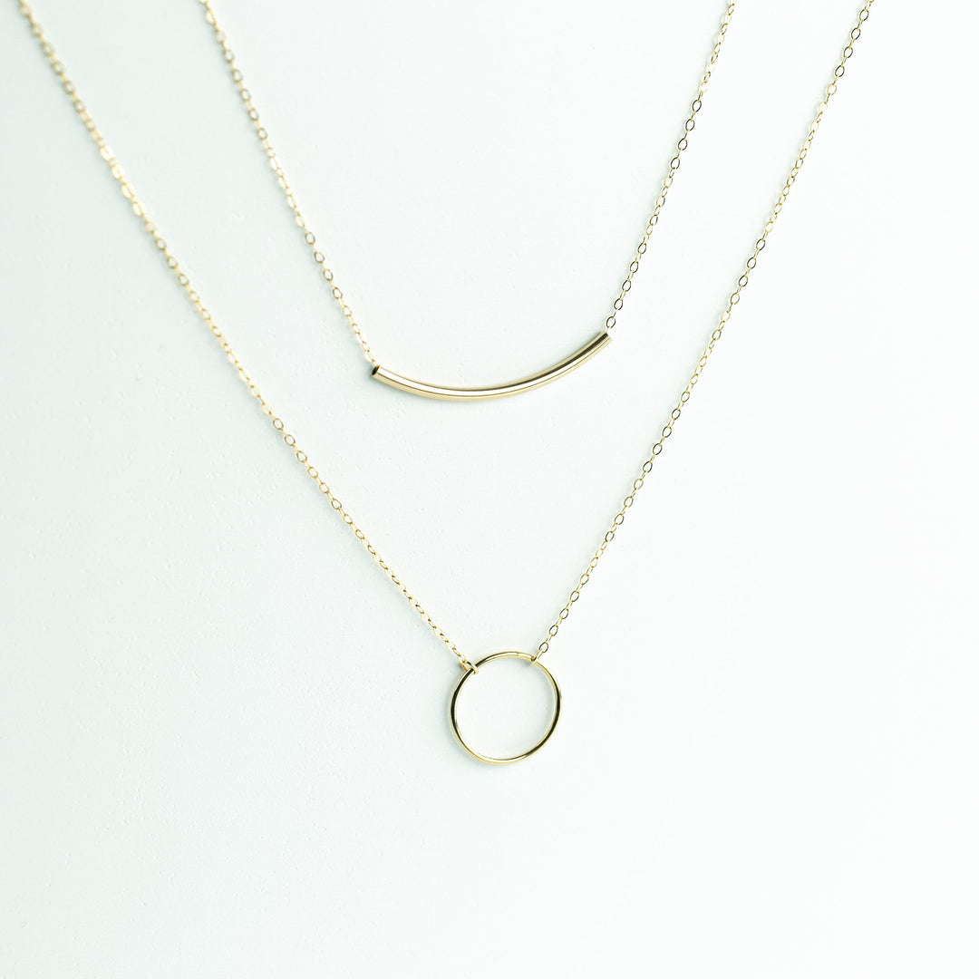 Crescent Circle Necklace