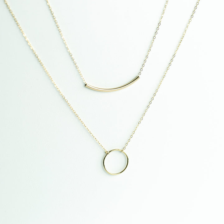 Crescent Circle Necklace