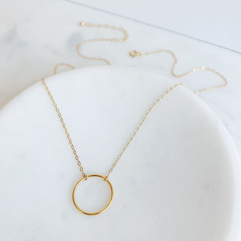 Crescent Circle Necklace