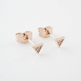 Mini Crystal Triangle Stud Earrings