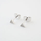 Mini Crystal Triangle Stud Earrings