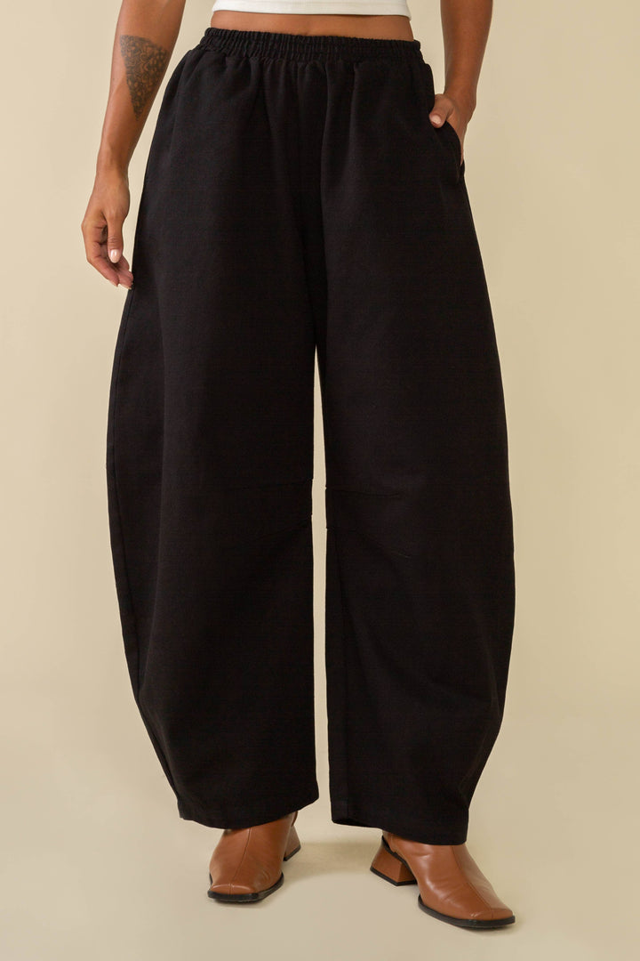 York Heavyweight Bull Denim Barrel Pant - dark wash