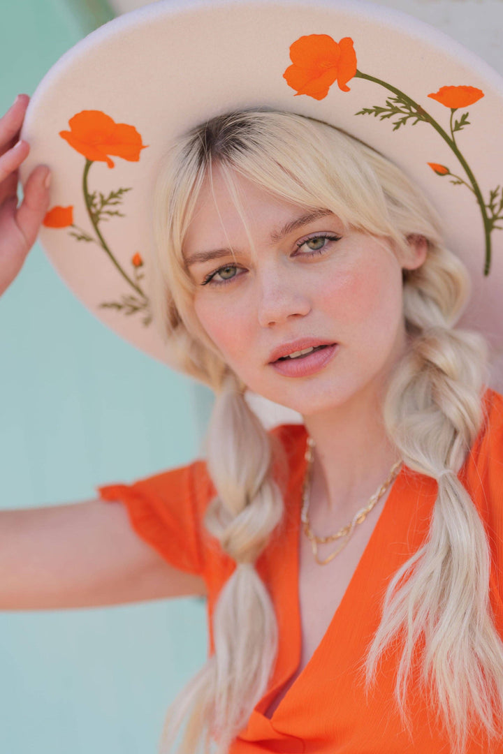 The Poppy (california, pencil brim, unique, festival): 57 (S/M)