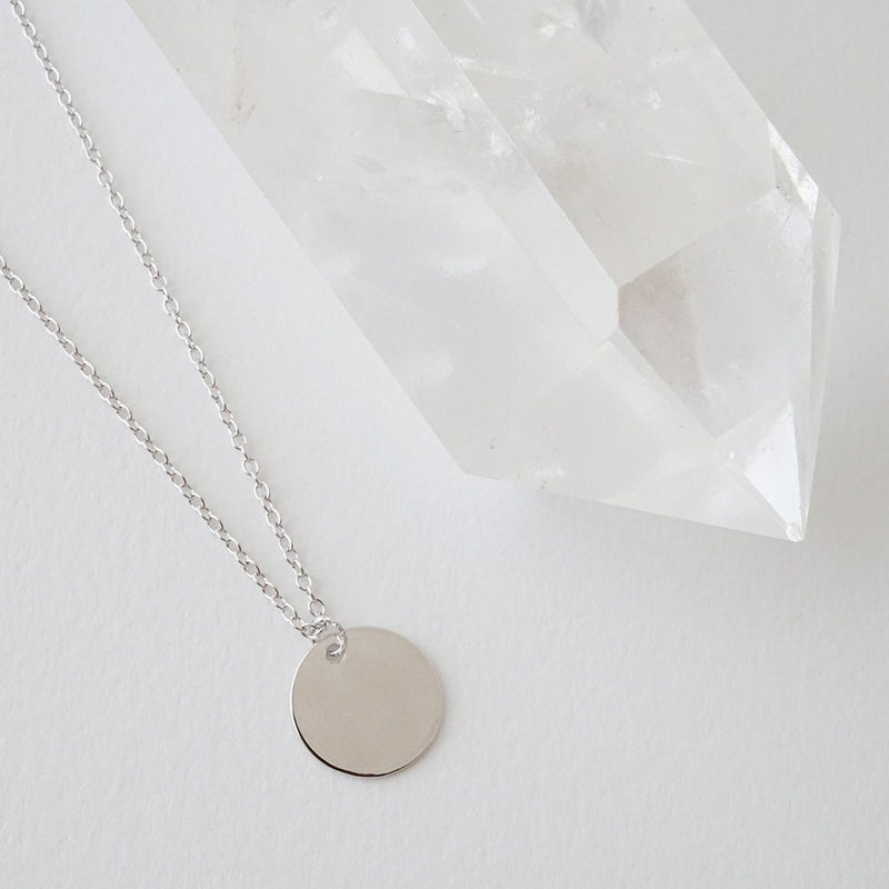 Hanging Sun Disc Necklace