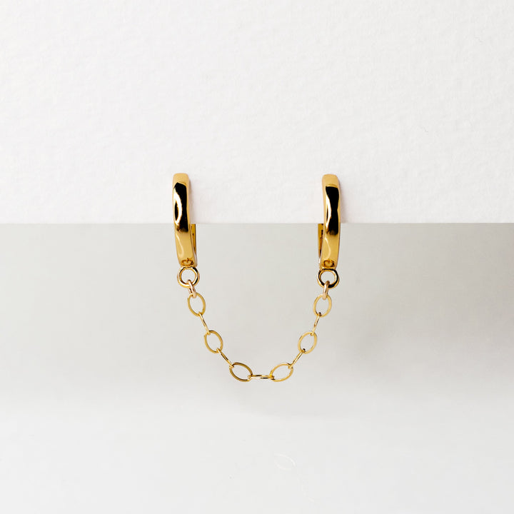 Draped Locking Huggie Earring