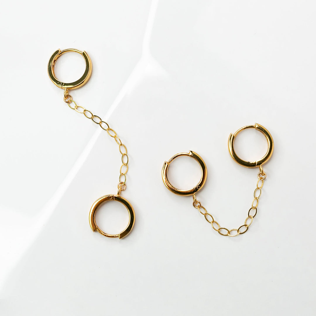Draped Locking Huggie Earring