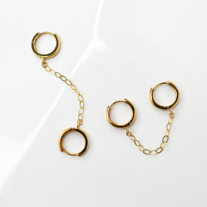 Draped Locking Huggie Earring