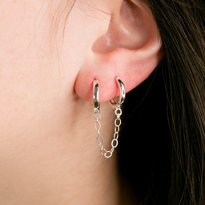 Draped Locking Huggie Earring
