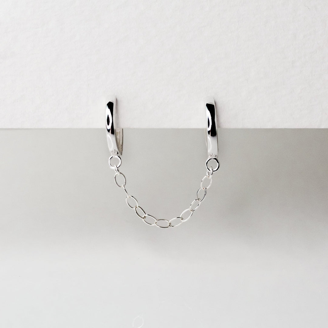 Draped Locking Huggie Earring