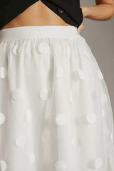 Tulle Midi Skirt - Snowflake Dot