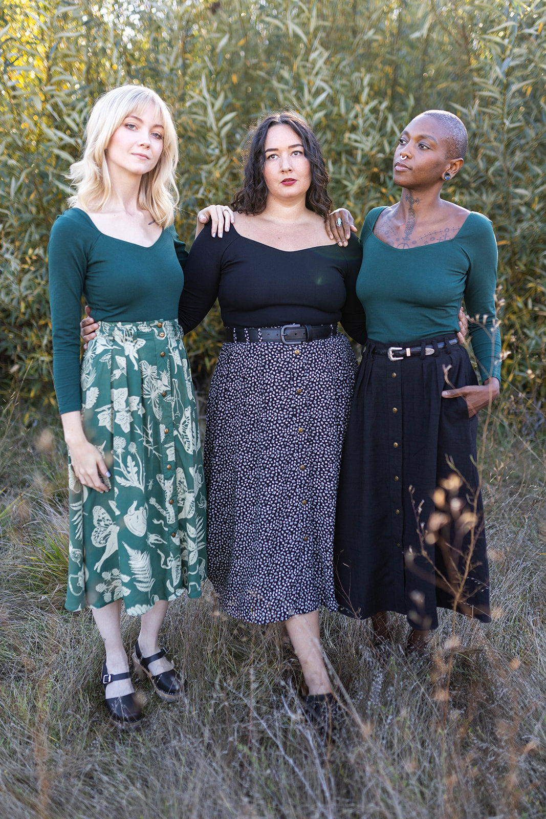 Trices Skirt in Black Linen