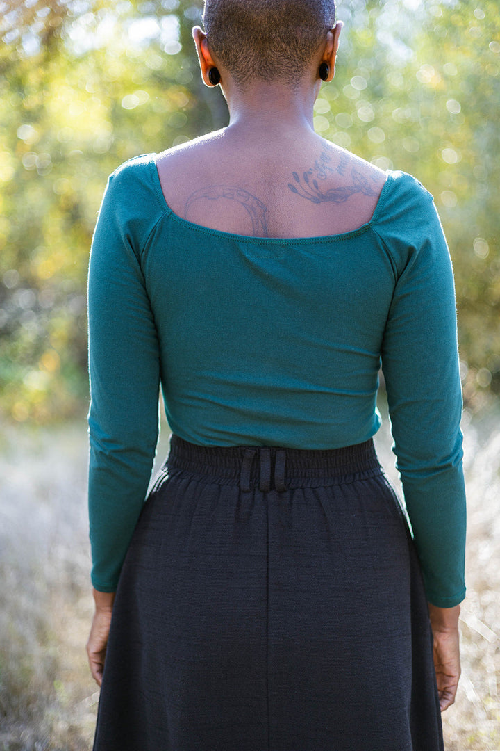 Trices Skirt in Black Linen