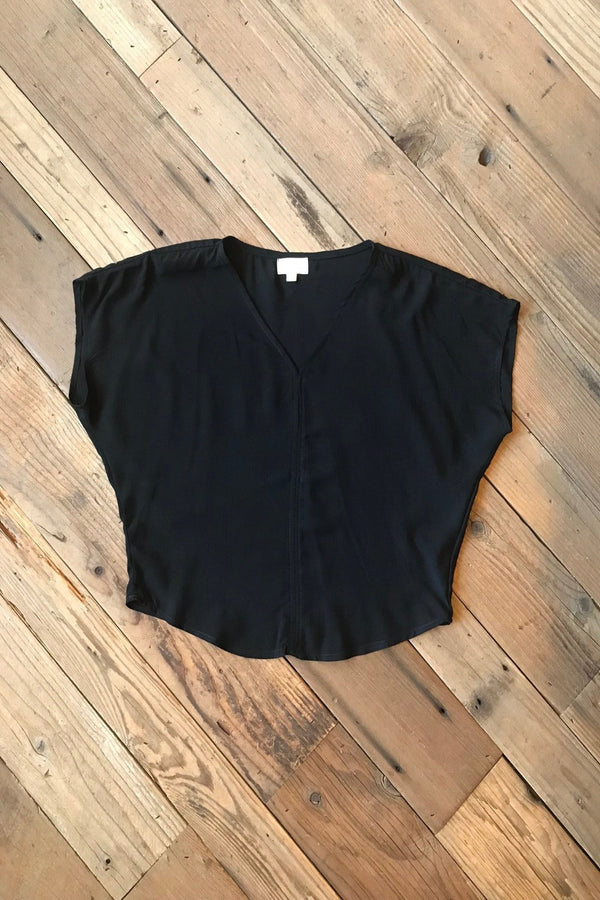 Dolman Top in Black Challis