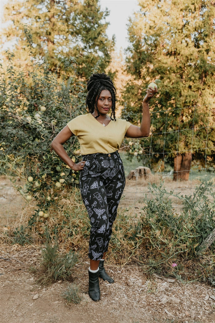 Dolman Top in Mustard Linen