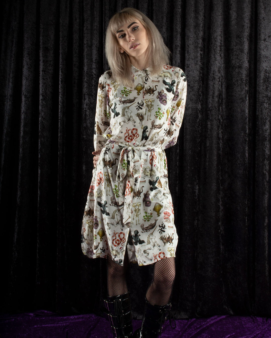 Freak of Nature Shirt Dress White