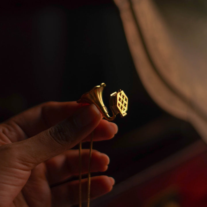 Gramophone Charm with Chain