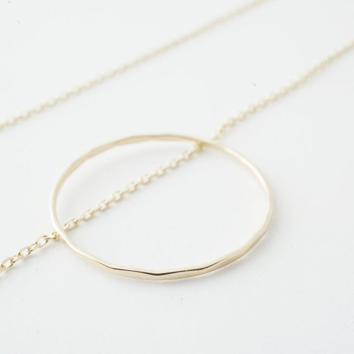 Hammered Skinny Stacking Ring, 14k Gold
