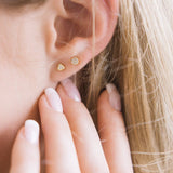 Mini Circle Crystal Stud Earrings