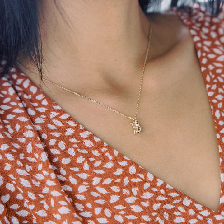 Lucky Cat Charm Necklace