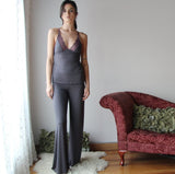 Bamboo Pajama Set includes lace trim camisole and lounge pant