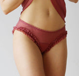 2 pairs, womens sheer panty with soft ruffle detail