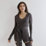2 Piece Sweater Set includes Wool Cardigan Shrug and Cropped Tank Top