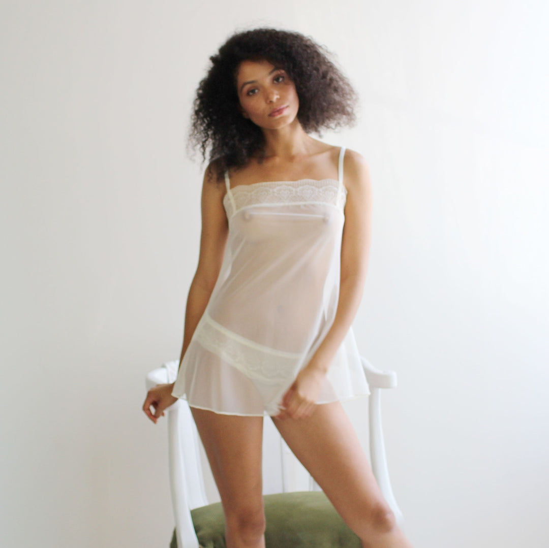 2 Piece Lingerie Set includes babydoll and panties