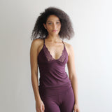 Bamboo Knit Camisole with Lace Trimmed cups