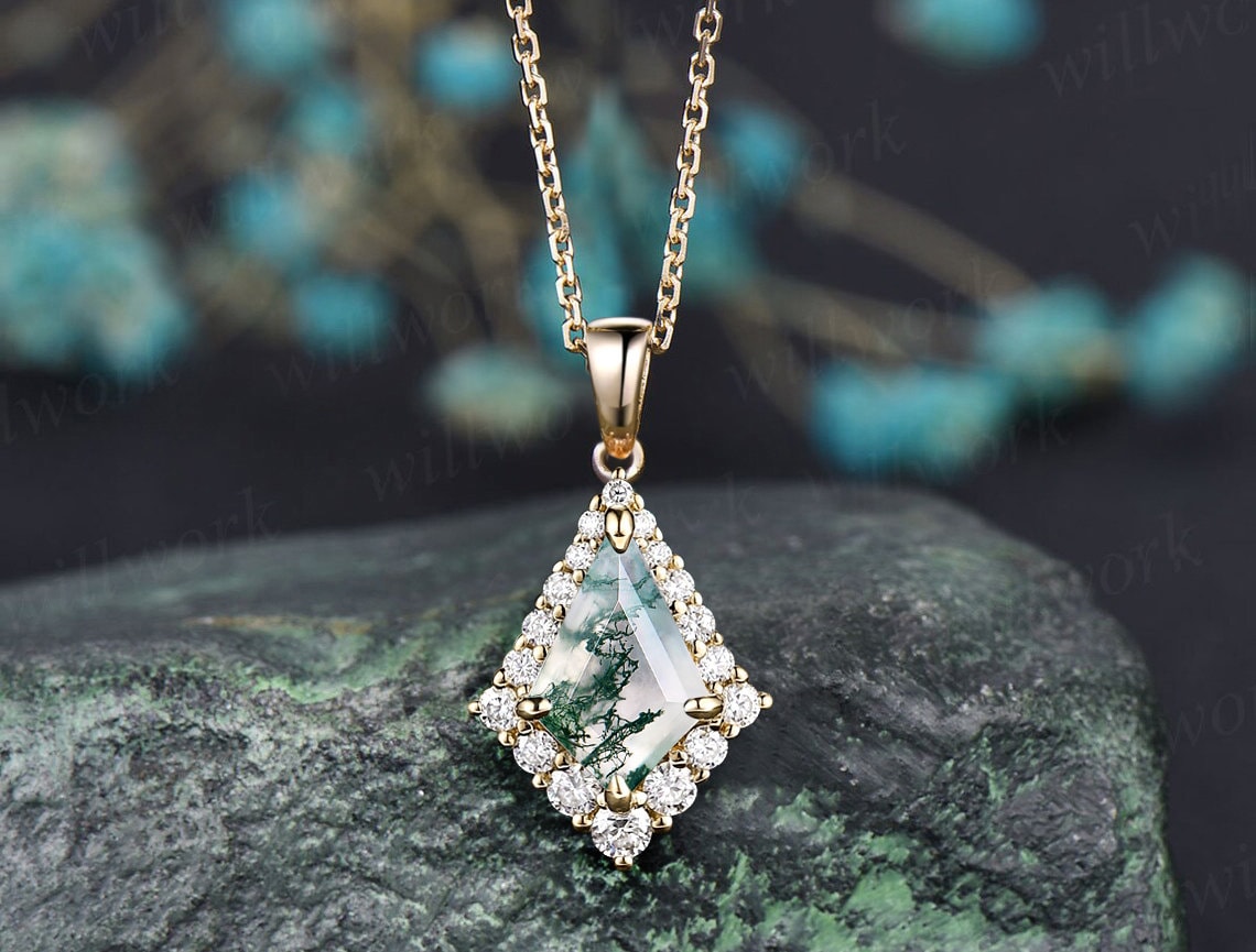 moss agate necklace – Altar PDX
