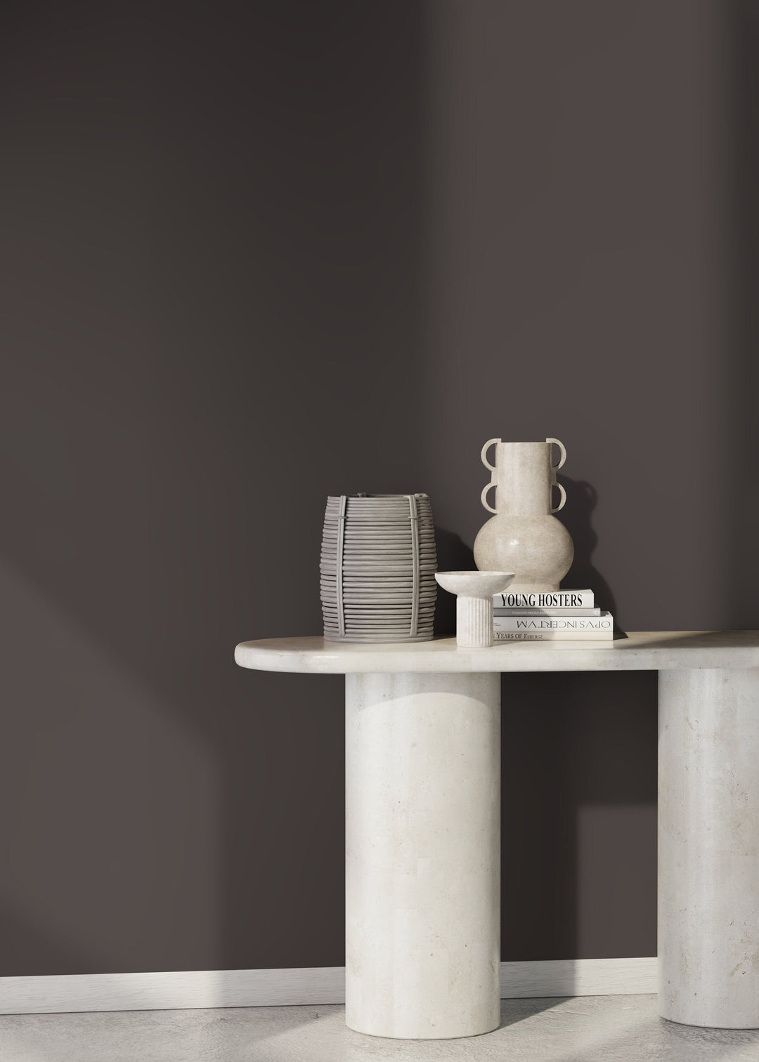 Solid Color Wallpaper Featuring a Rich Davy's Grey - D463